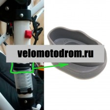 Направляющая втулка для амортизатора №004103 (профиль трубы коляски 44х18 мм) Цвет: СЕРЫЙ
